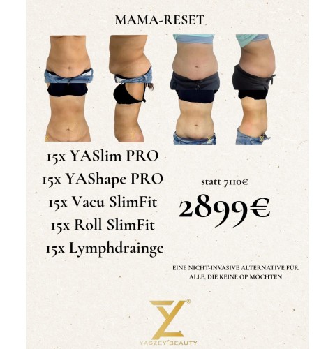 Pakket 8 - Mama Reset - (15x) YASlim Pro, YAShape Pro, Vacu SlimFit, Roll SlimFit, Lymfedrainage